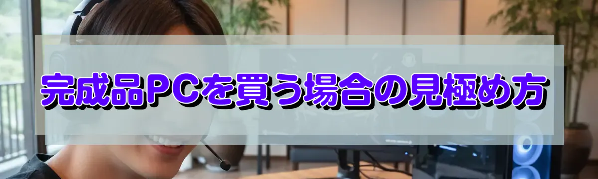 完成品PCを買う場合の見極め方