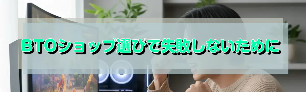 BTOショップ選びで失敗しないために