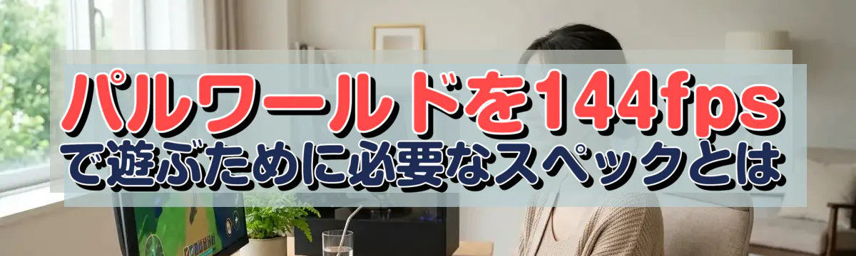 パルワールドを144fpsで遊ぶために必要なスペックとは