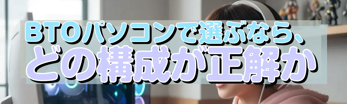 BTOパソコンで選ぶなら、どの構成が正解か