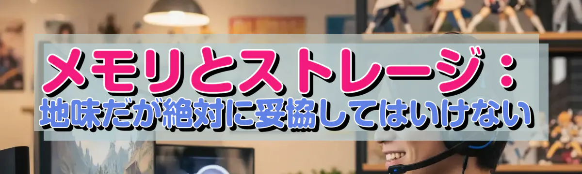 メモリとストレージ：地味だが絶対に妥協してはいけない
