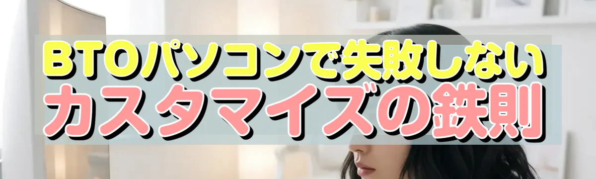 BTOパソコンで失敗しないカスタマイズの鉄則