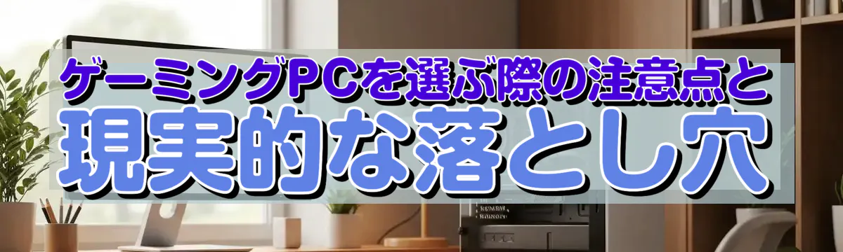 ゲーミングPCを選ぶ際の注意点と現実的な落とし穴