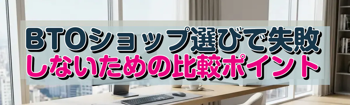 BTOショップ選びで失敗しないための比較ポイント