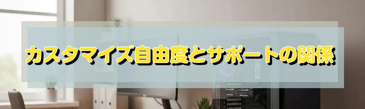 カスタマイズ自由度とサポートの関係
