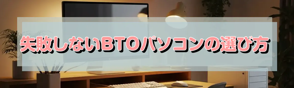 失敗しないBTOパソコンの選び方