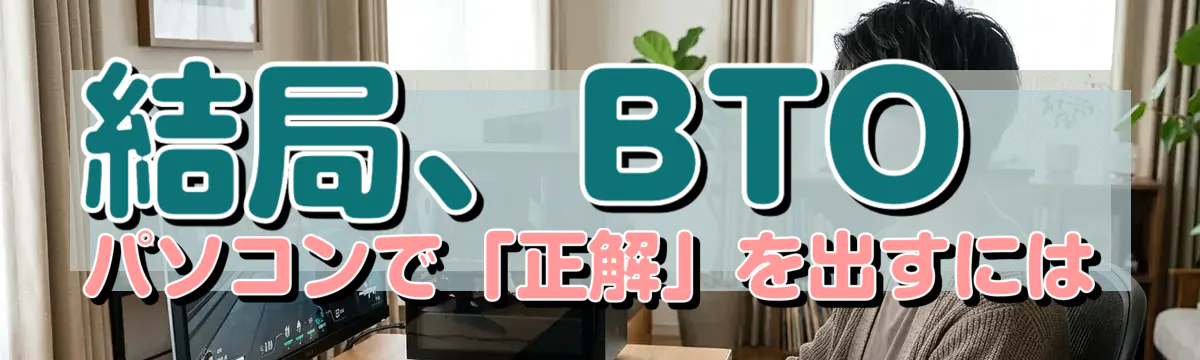 結局、BTOパソコンで「正解」を出すには
