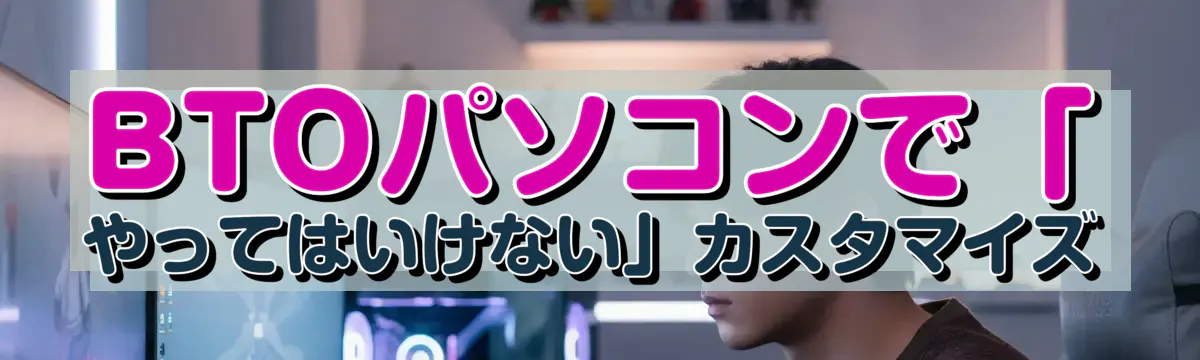 BTOパソコンで「やってはいけない」カスタマイズ
